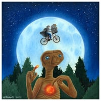 Image 1 of 1982 E.T. the Extra-Terrestrial Steven Spielberg Fine Art Print