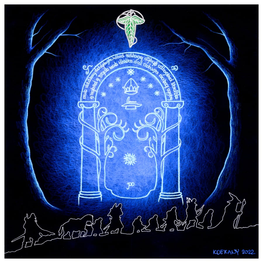 2001 The Fellowship of the Ring LOTR Fine Art Print Krisztina Dekany