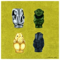 1995 Jumanji Tokens Statue Set Fine Art Print 