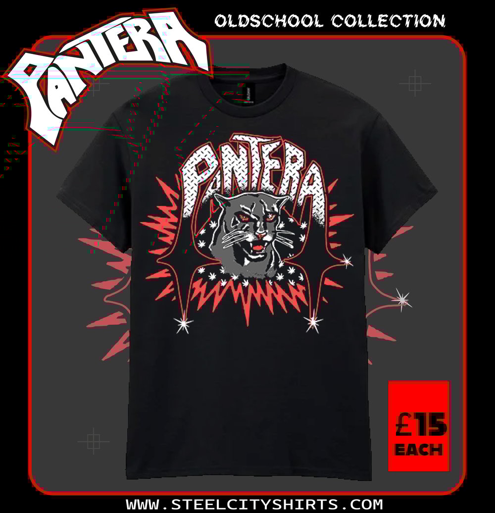 PANTERA Oldschool Black Tees