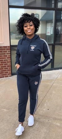Image 1 of SC WOMEN'S JOGGER PANT, HOODIE TOP and UNISEX SWEATSHIRT (Women's Cut & Unisex / Color - Navy)