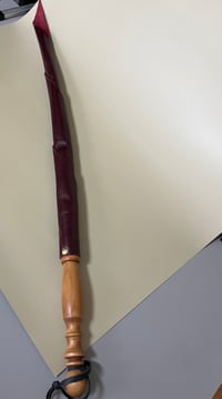 Image 4 of Dragon Tail leather impact toy in dark red