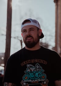 Image 3 of Mr. Death Black/White Trucker Hat