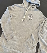 Image 1 of WOMEN'S TUNIC HOODIE- Heather Gray / Black