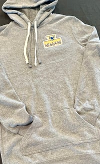 Image 3 of WOMEN'S TUNIC HOODIE- Heather Gray / Black