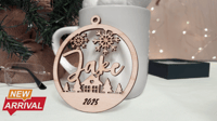 Personalized Christmas Ornaments with custom name cut out 