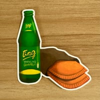 'Jamaican Patty and Ting' Vinyl Sticker