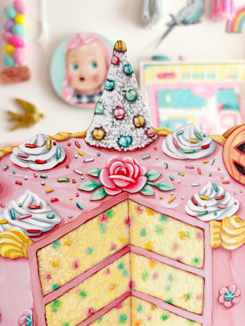 Image of Everyday is a Holiday Funfetti cake plaque 