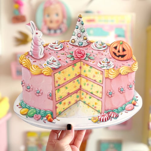 Image of Everyday is a Holiday Funfetti cake plaque 