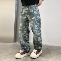 Image 1 of Casual Street Denim Baggy Straight Trousers Male