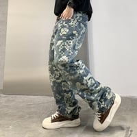 Image 2 of Casual Street Denim Baggy Straight Trousers Male