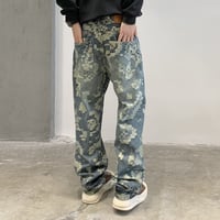 Image 3 of Casual Street Denim Baggy Straight Trousers Male