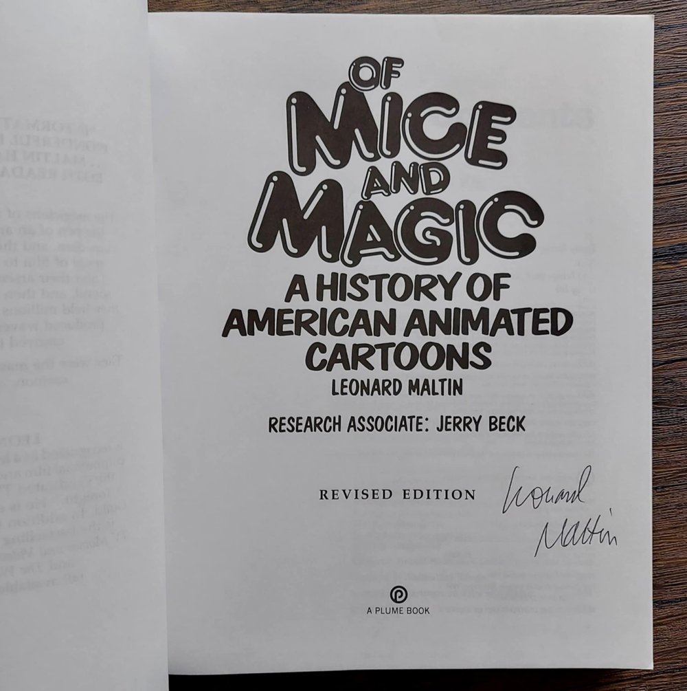 Of Mice and Magic: A History of American Animated Cartoons, by Leonard Maltin - SIGNED