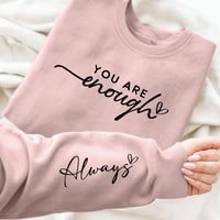 Image 1 of Letter Printed Hoodie Round Neck Casual Hoodie Autumn Sprin