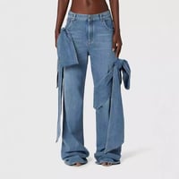 Image 3 of Sexy Camisole Tube Top Denim Trousers Suit