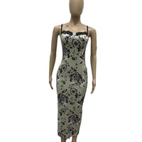 Image 3 of Lace Tube Top Backless Printed Dress