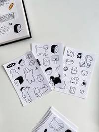 Image 1 of All B&W doodles 🤍 sticker sheets