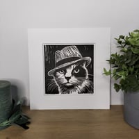 Image 1 of Catsy Malone Small Linoprint