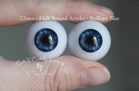Image 1 of 22mm - Acrylic Eyes - Half Round -Brilliant Blue