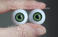 Image 1 of 20mm - Acrylic Eyes - Half Round - Green