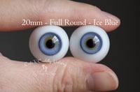 Image 1 of 20mm - Full Round -  German Glass Eyes - Ice Blue