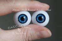 Image 1 of 20mm - Acrylic Eyes - Half Round - Blue