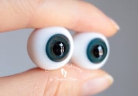 Image 2 of 20mm - Solid Glass Eyes - Ocean Blue