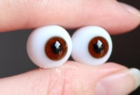 Image 2 of 14mm - Full Round - German Glass Eyes - Brown