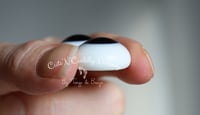 Image 3 of 20mm - German Glass Eyes - Flat Back - Dark Blue