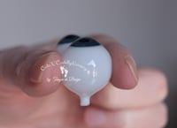 Image 3 of 22mm - Full Round - German Glass Eyes - Blue/Gray - imperfect