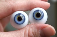 Image 4 of 20mm - Full Round -  German Glass Eyes - Ice Blue