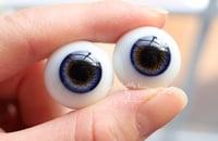 Image 4 of 20mm - German Glass Eyes - Flat Back - Dark Blue