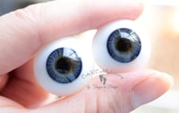 Image 4 of 22mm - German Glass - Flat Back - Economy Eyes - Dark Blue