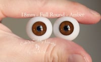 Image 1 of 18mm - Full Round - Glass Eyes - Amber