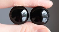 Image 1 of 20mm - Solid Glass - Flat Back Eyes - Black