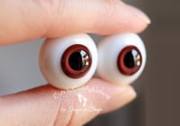 Image 2 of 20mm - Flat Back - Fantasy Eyes - Maroon/Red