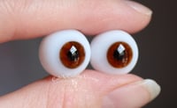 Image 6 of 14mm - Full Round - German Glass Eyes - Brown