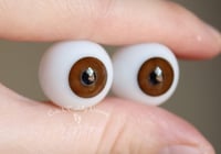 Image 2 of 18mm - Full Round - Glass Eyes - Amber