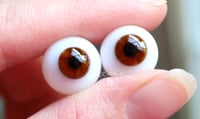 Image 8 of 14mm - Full Round - German Glass Eyes - Brown