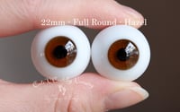 Image 1 of 22mm - Full Round - German Glass Eyes - Hazel