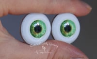 Image 2 of 22mm - Acrylic Eyes - Green w/Orange
