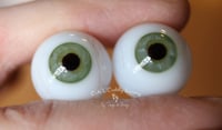 Image 4 of 18mm - Full Round - German Glass Eyes - Green with Veins