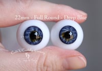 Image 1 of 22mm - Full Round - German Glass Eyes - Deep Blue