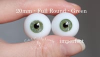 Image 1 of 20mm - Full Round - German Glass Eyes - Green - Imperfect