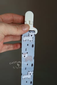 Image 1 of Pacifier Clip - Blue Safari