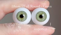 Image 1 of 18mm - Full Round - German Glass Eyes - Green - Imperfect