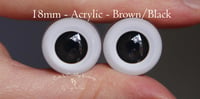 Image 1 of 18mm - Acrylic Eyes - Brown/Black