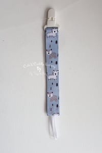 Image 2 of Pacifier Clip - Blue Safari