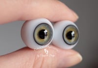 Image 2 of 18mm - German Glass Eyes - Full Round - Solid - Gray