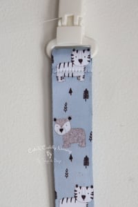 Image 3 of Pacifier Clip - Blue Safari